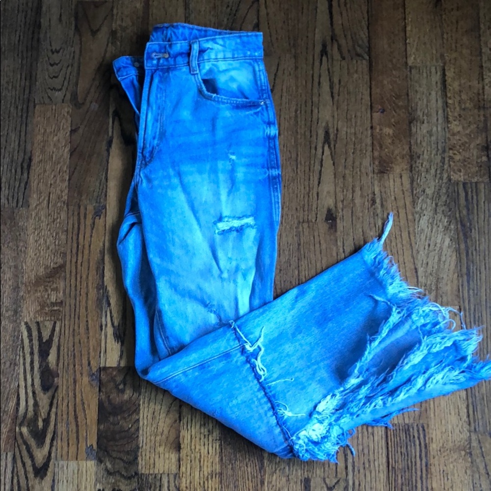 Flare leg distressed denim - Picture 1 of 1